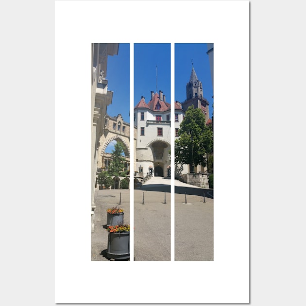 Sigmaringen castle in the Baden-Wurttemberg. Residence of the Hohenzollern earls and princes. It stands on the hill known as Castle Rock. Sunny summer day. Germany (vertical) Wall Art by fabbroni-art